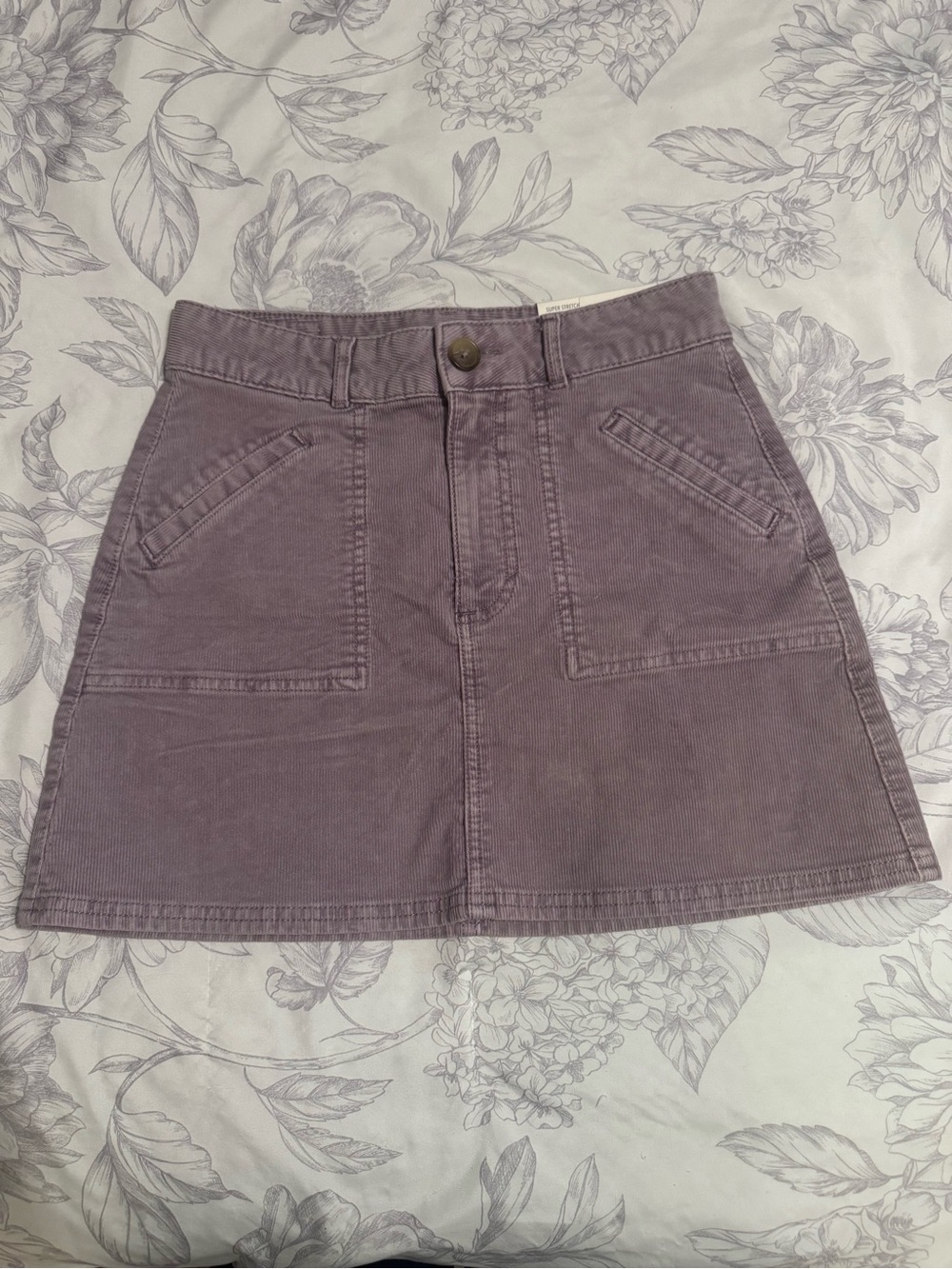 American Eagle, Women’s Corduroy A-Line Skirt in Dusty Mauve